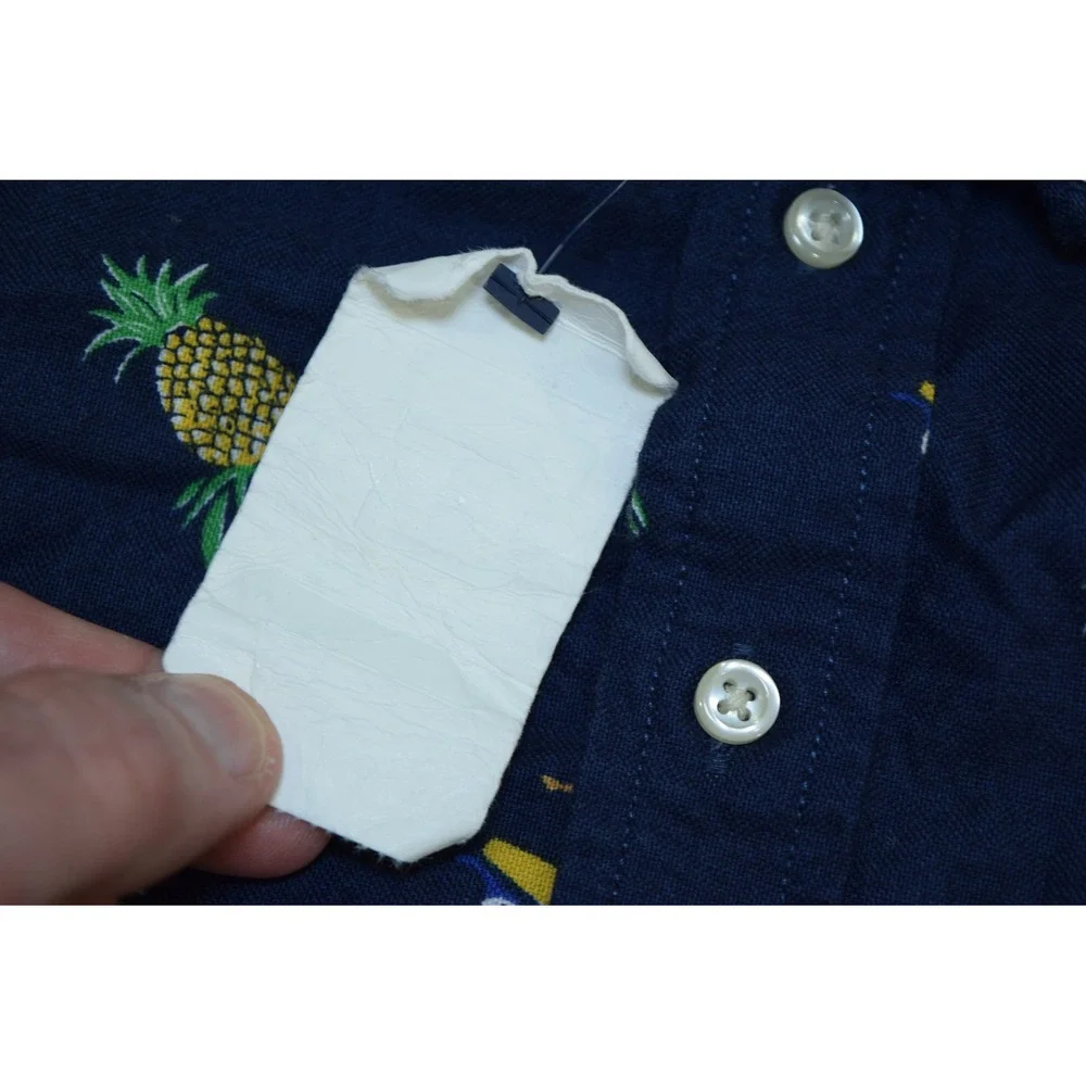 NEW Ralph Lauren Polo Hawaiian Tropical Surfer Pineapple Button Up Shirt BOYS 5T